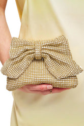 Geneva Bow Evening Bag | Gold