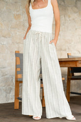 Antale Pants | Natural Multi Stripe