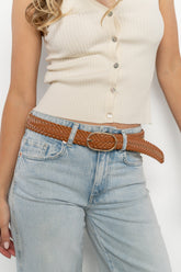 Brighton Faux Leather Belt | Brown