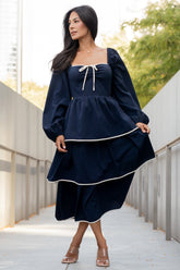 Barcelona Tiered Dress | Navy