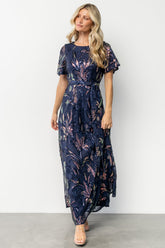Muse Sequin Maxi Dress | Dark Blue Multi