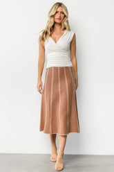 Astrid Midi Skirt | Rust Print