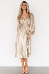 Aisha Shimmer Dress | Champagne - Baltic Born