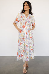 Botega Midi Dress | Ivory Multi Floral - Baltic Born