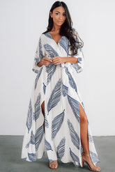 Corinth Print Maxi Dress | Navy - Baltic Born