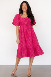 Erica Dress | Pink Gingham Print - Baltic Born