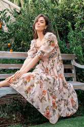 Fabian Jacquard Midi Dress | Dusty Mauve Multi - Baltic Born