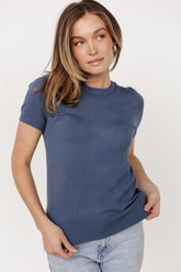 Hannah Knit Top | Slate Blue - Baltic Born