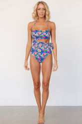 Trieste One Piece | Blue + Multi Floral - Baltic Born