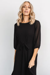 Fabric Swatch - Rebecca Chiffon | Black