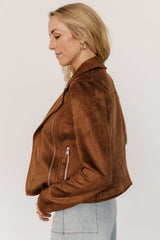 Marisa Faux Suede Jacket | Caramel