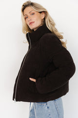 Holden Corduroy Puffer Jacket | Dark Brown