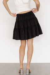 Ebba Short Skirt | Washed Black