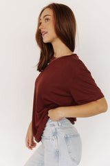 Elliot Relaxed Tee | Dark Rust