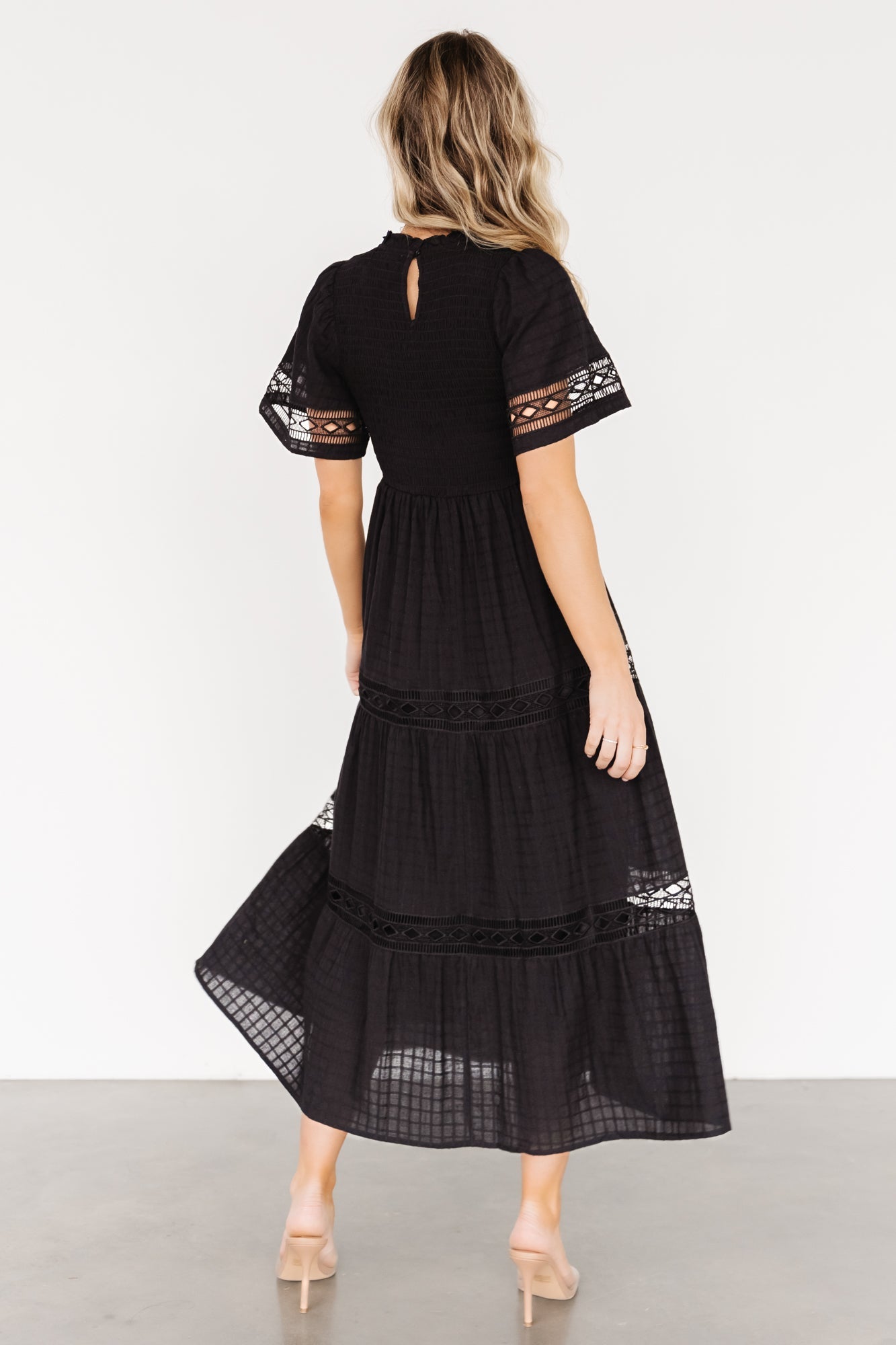 Loveland Geo Lace Maxi Dress | Black