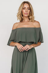 Fabric Swatch - Victoria Chiffon | Dark Sage