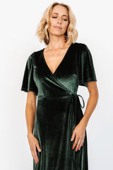 Fabric Swatch - Katelyn Velvet | Deep Green