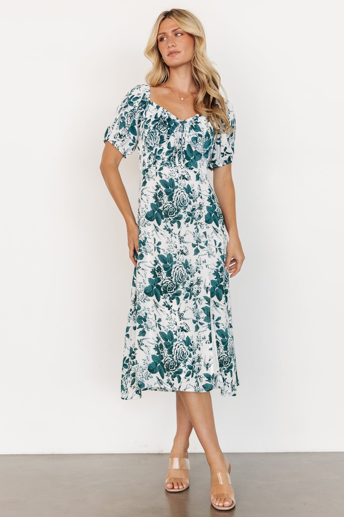 Cadence Midi Dress | Jade Floral
