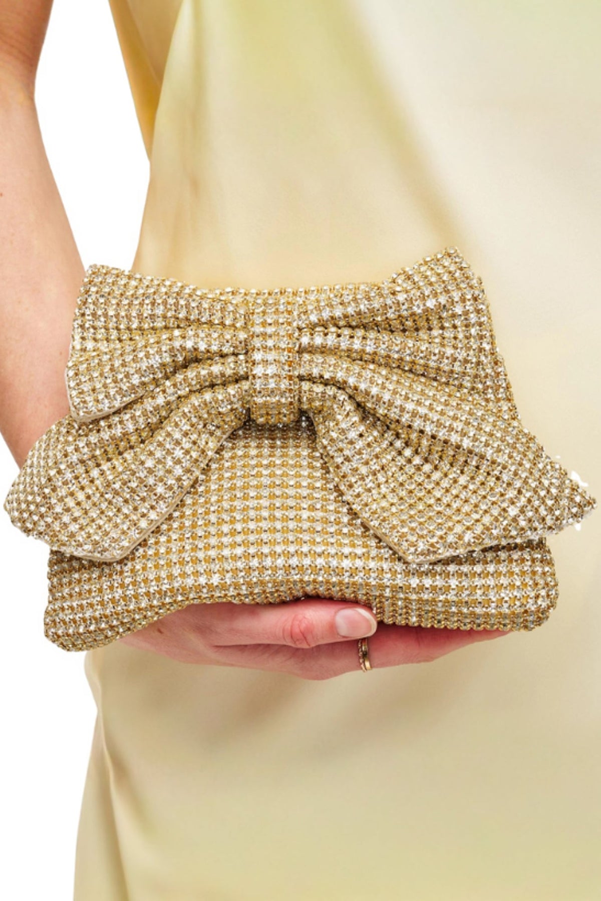Geneva Bow Evening Bag | Gold