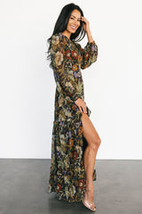 Bowman Deep V Maxi Dress | Multi Floral