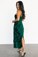 Nadia Lace Midi Dress | Emerald