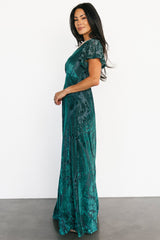 Kimberly Velvet Maxi Dress | Emerald