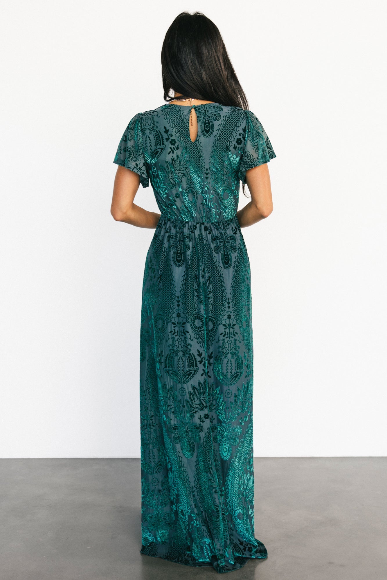 Kimberly Velvet Maxi Dress | Emerald