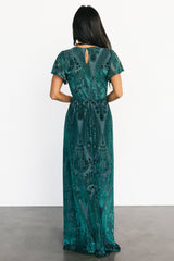 Kimberly Velvet Maxi Dress | Emerald