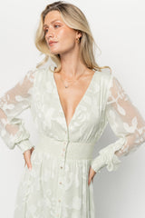 Daniella High Low Maxi Dress | Light Sage