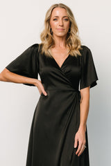 Fabric Swatch - Vara Satin | Black