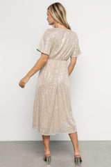 Mayfair Sequin Midi Dress | Champagne