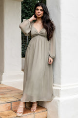 Dione Midi Dress | Dusty Olive