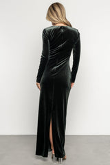 Kourtney Velvet Maxi Dress | Dark Green