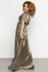 Venetian Pleated Gown | Gold