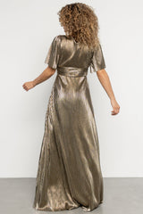 Venetian Pleated Gown | Gold