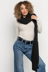 Sarah Chunky Knit Scarf | Black