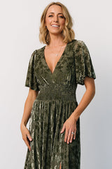 Fabric Swatch - Veronica Velvet | Dark Sage