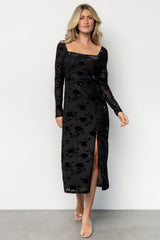 Tamara Midi Dress | Black Floral