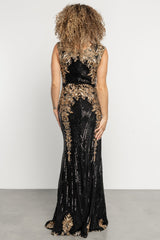 Azura Gown | Black + Gold