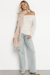 Felicity Soft Blanket Scarf | Light Beige