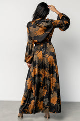 Helen Maxi Dress | Black + Gold