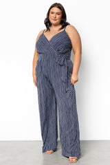 Zuri Tank Jumpsuit | Navy Stripe