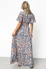 Verona Smocked Maxi Dress | Blue Floral