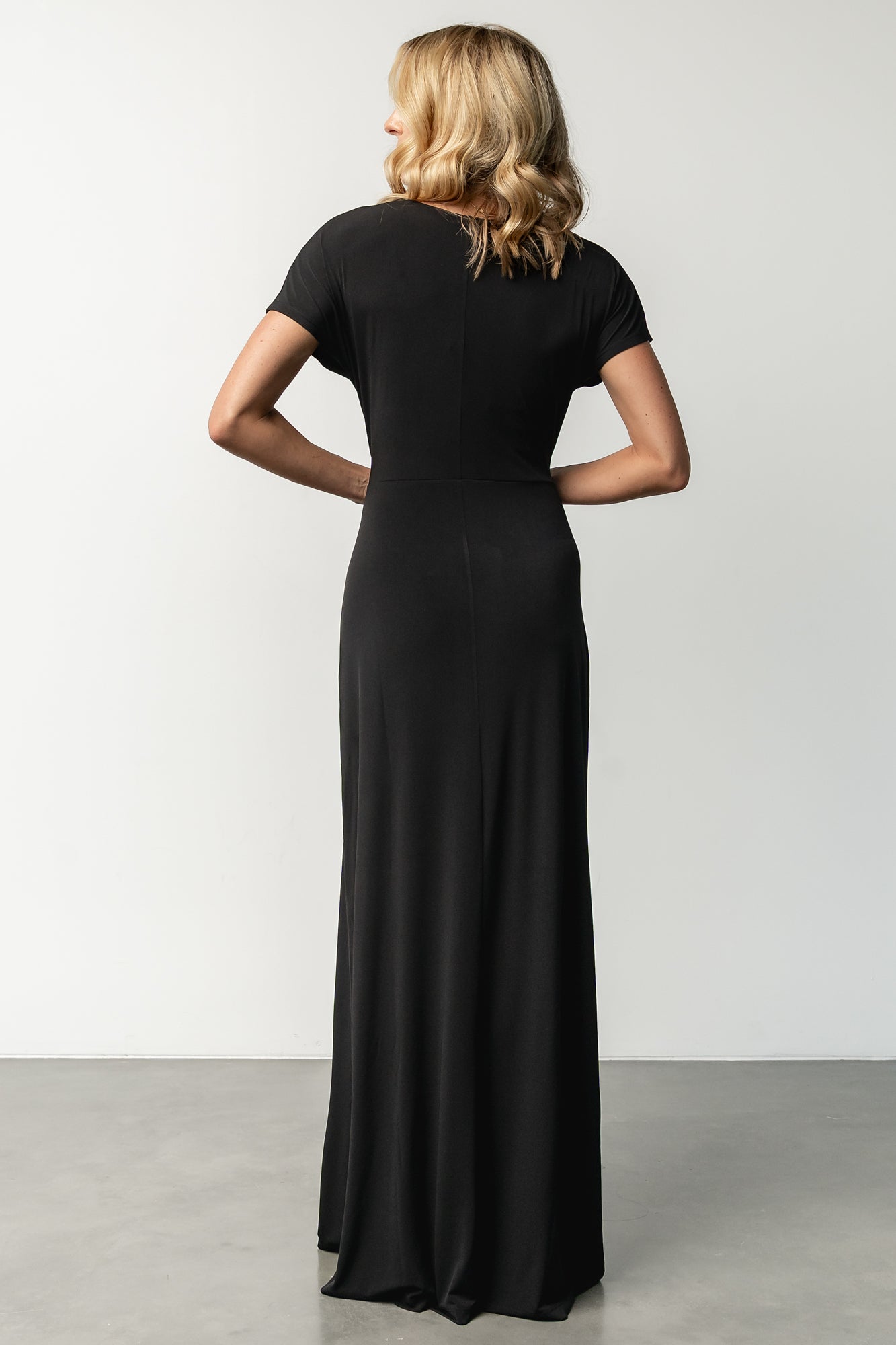 Annaeli Cross Front Maxi Dress | Black