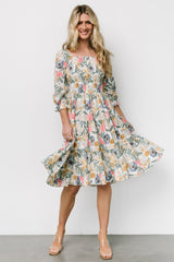 Marta Smocked Midi Dress | Multi Floral