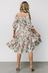 Marta Smocked Midi Dress | Multi Floral