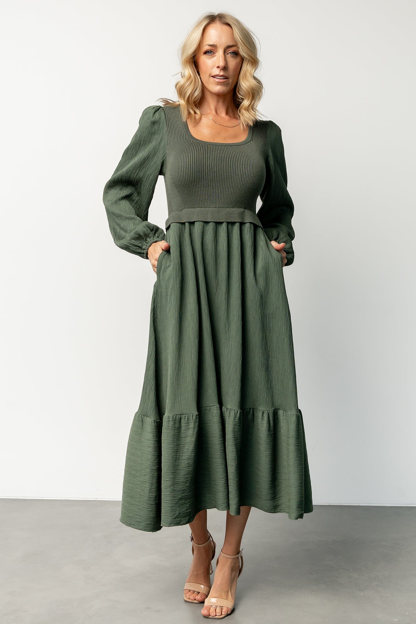 Alva Sweater Dress | Dusty Green