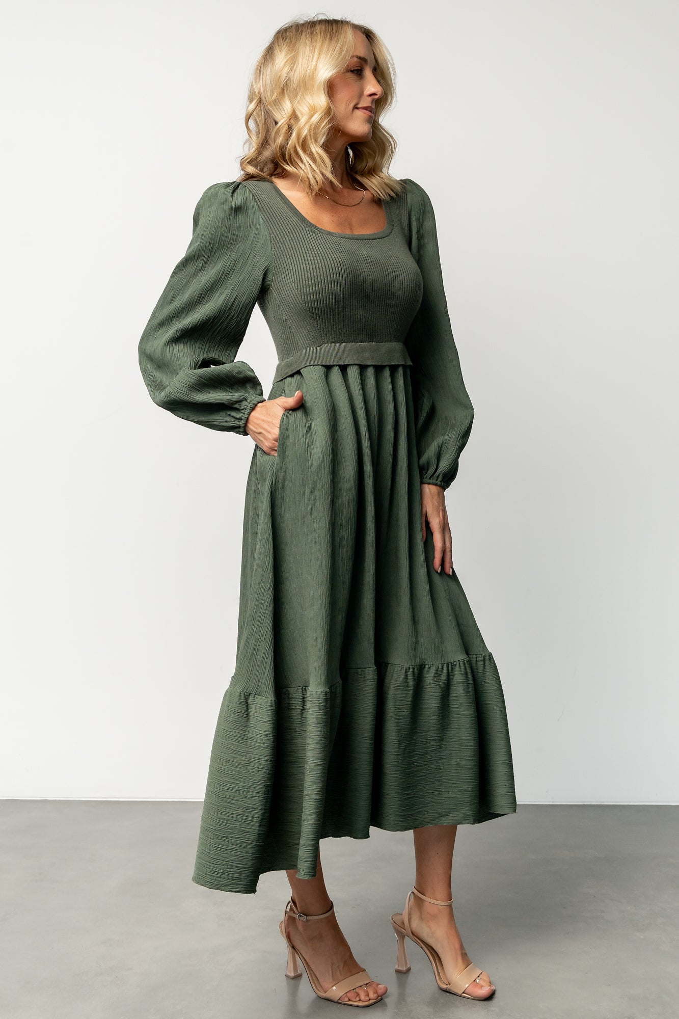 Alva Sweater Dress | Dusty Green