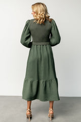 Alva Sweater Dress | Dusty Green