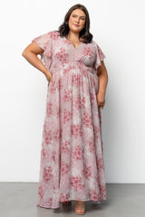 Lynlee Metallic Maxi Dress | Pink Multi